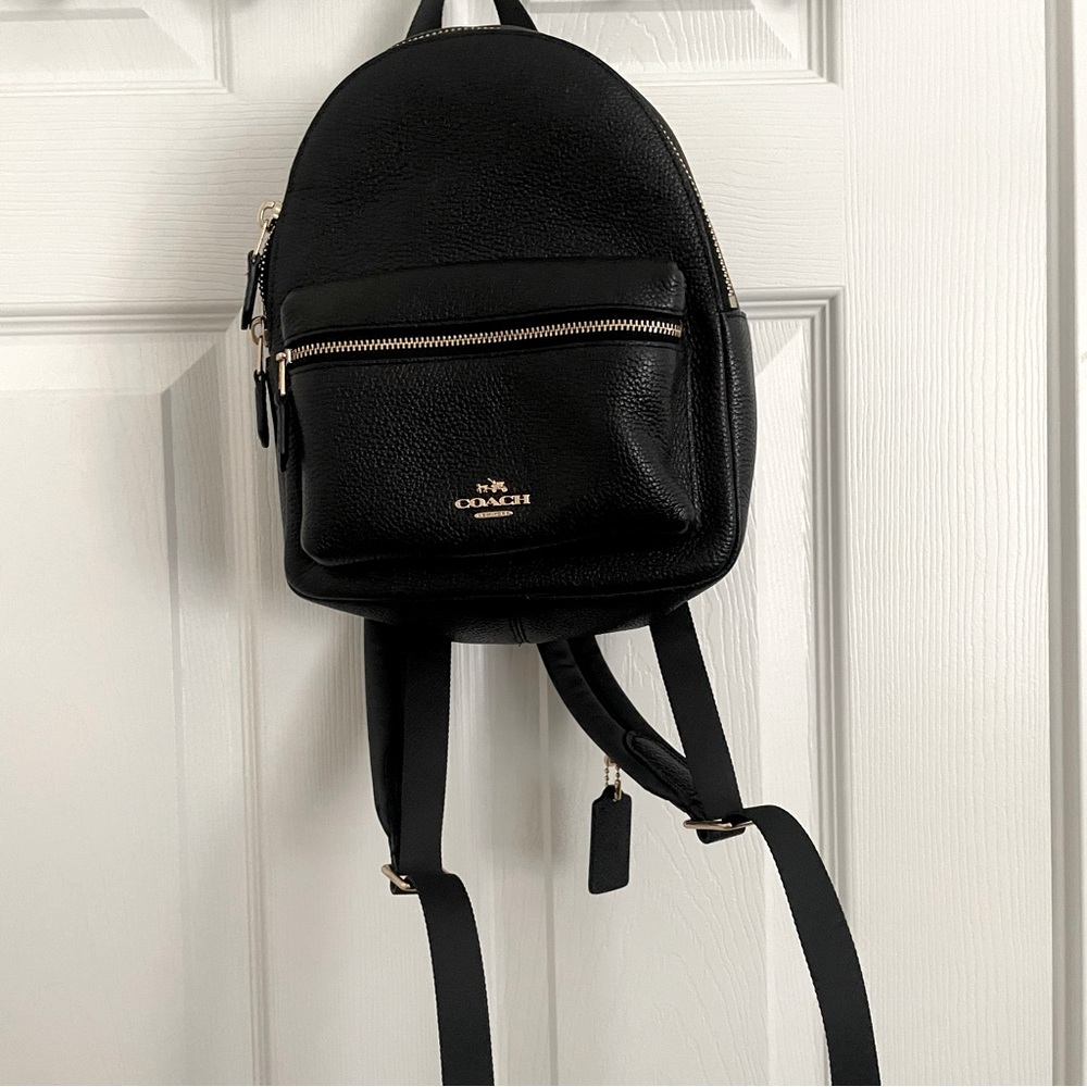 Coach Mini Backpack Black Leather